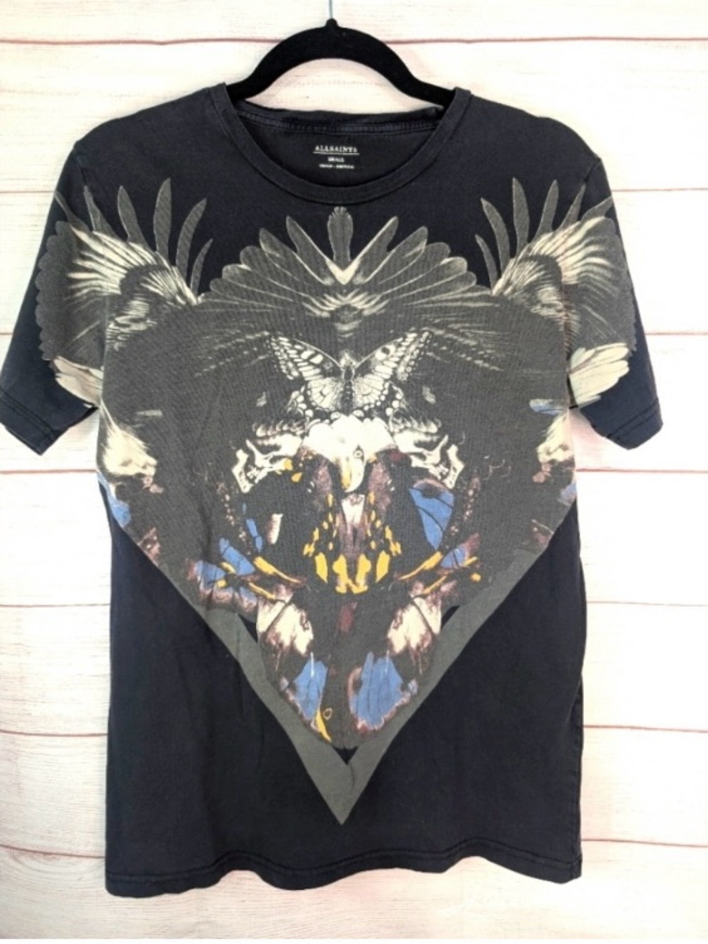 Guc All Saints Faded Look Grahic  Shirt 👕 Mens Size Small